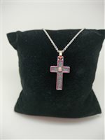 Necklace Zancan Man in Silver Diamante 0.015 Ct ESC156R - ESC156R